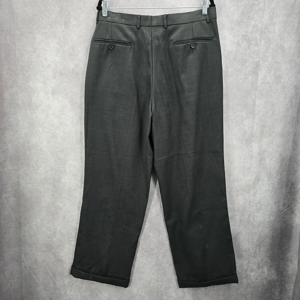 Villa D'Marco‎ Tailored Trouser Gray Executive Office Work Dress Pants 36x30